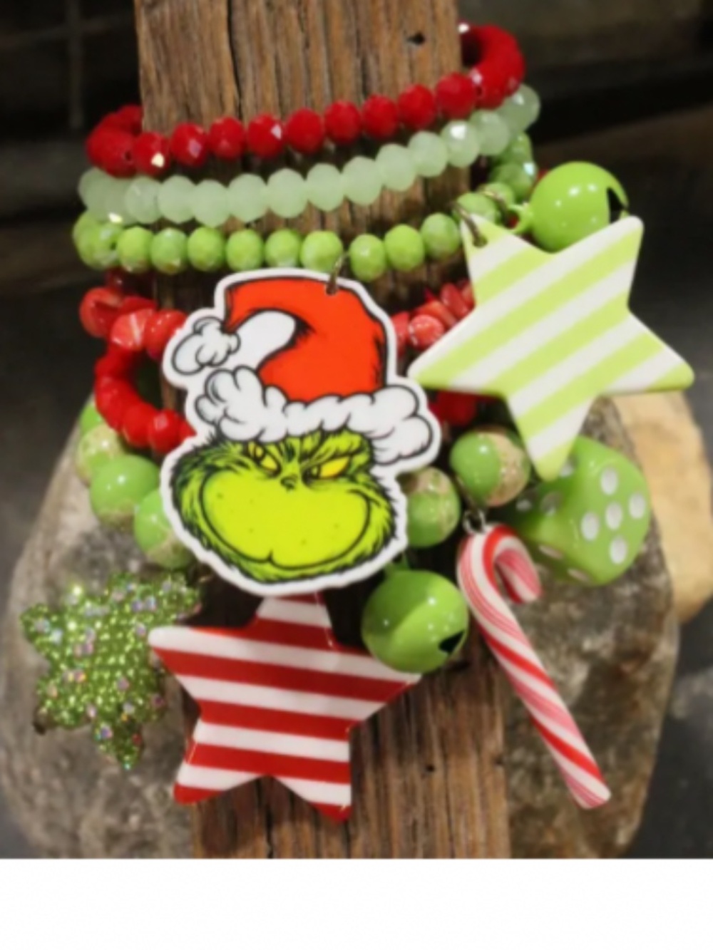 BOHO You Got Me At Grinch Christmas Bracelet Set